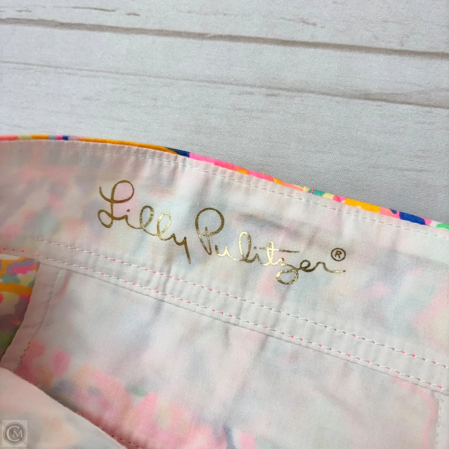 Shorts Designer By Lilly Pulitzer In Green & Pink, Size: M