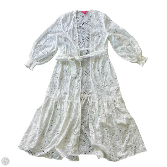 Cardigan Designer By Lilly Pulitzer In White, Size: S