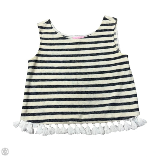 Top Sleeveless Designer By Lilly Pulitzer In Grey & White, Size: S