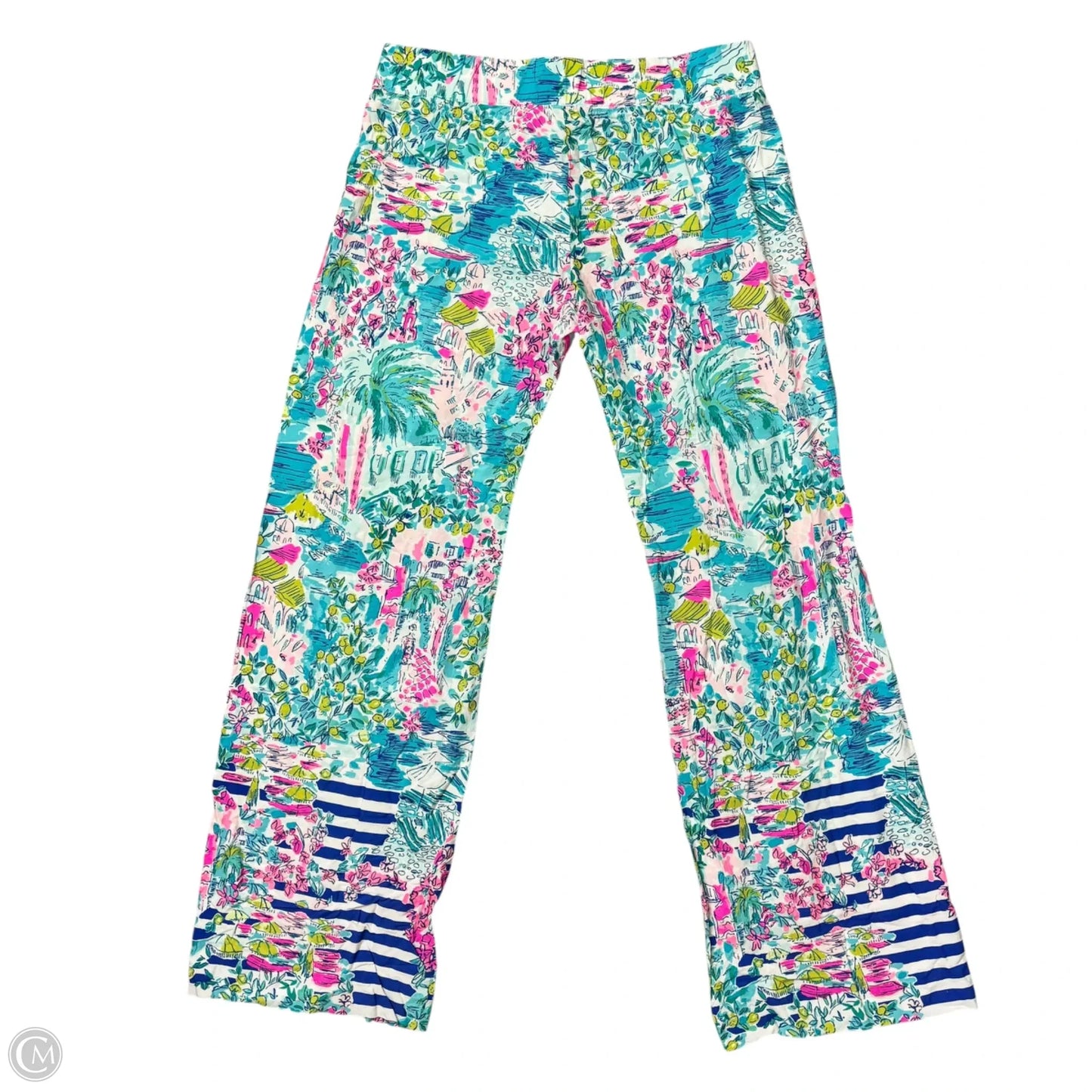 Pants Designer By Lilly Pulitzer In Blue & White, Size: M