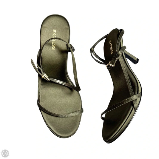 Sandals Heels Kitten By Express In Green, Size: 7
