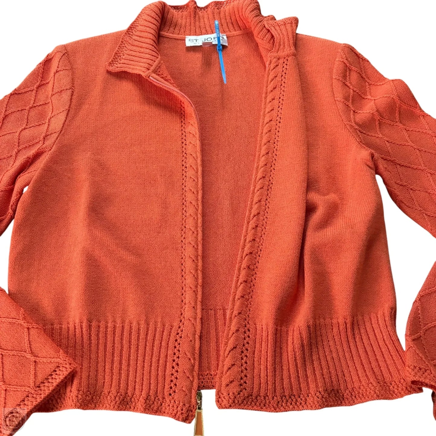 Jacket Luxury Designer By St John Collection In Orange, Size: M