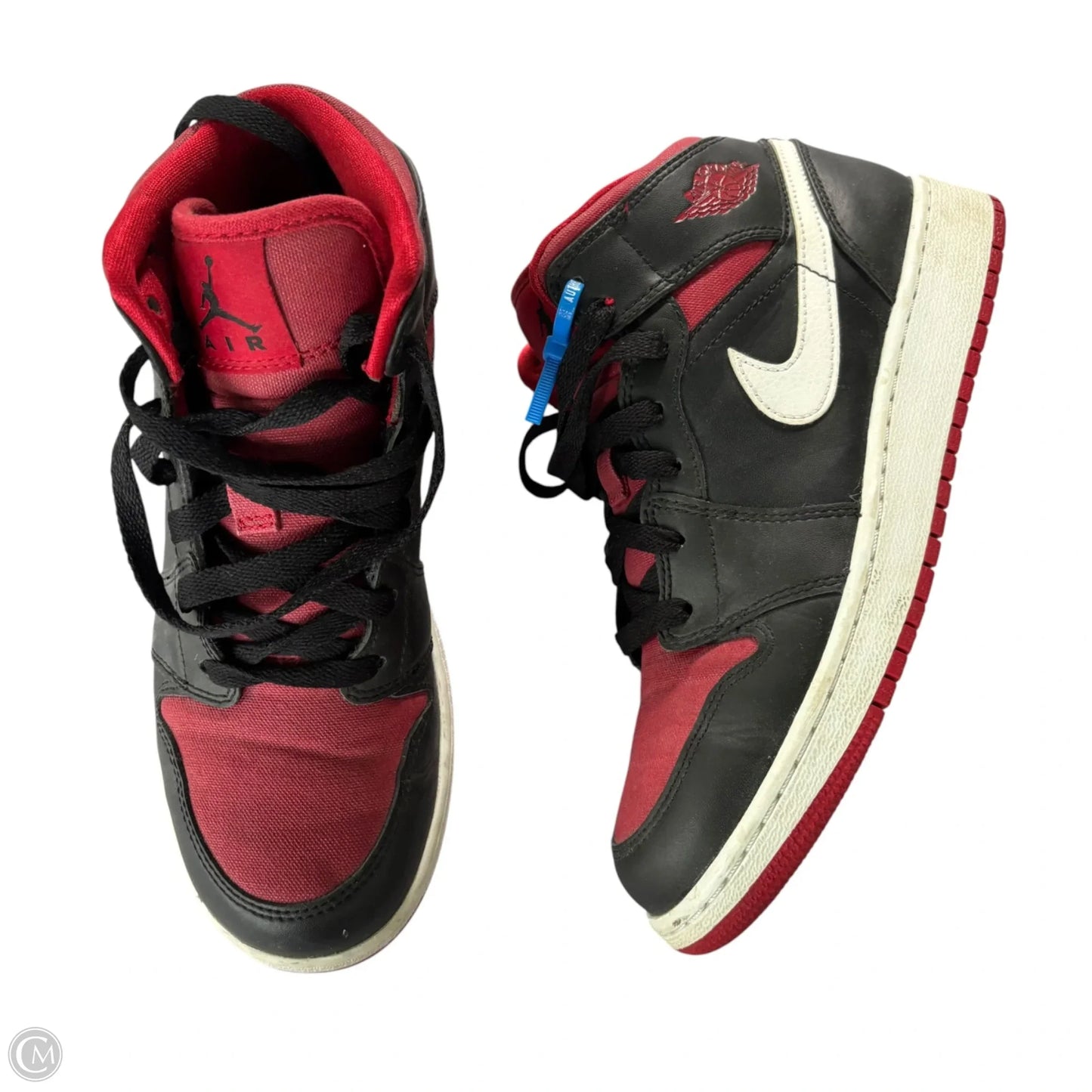 Shoes Luxury Designer By Jordan In Black & Red, Size: 7