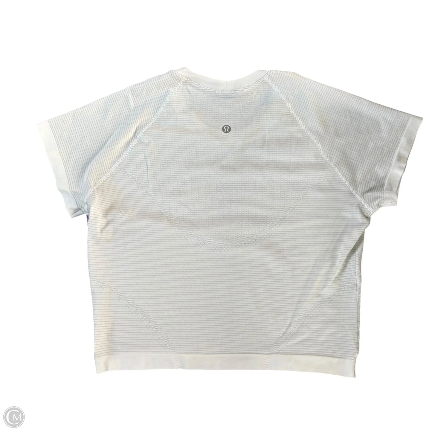 Athletic Top Short Sleeve By Lululemon In White, Size: M