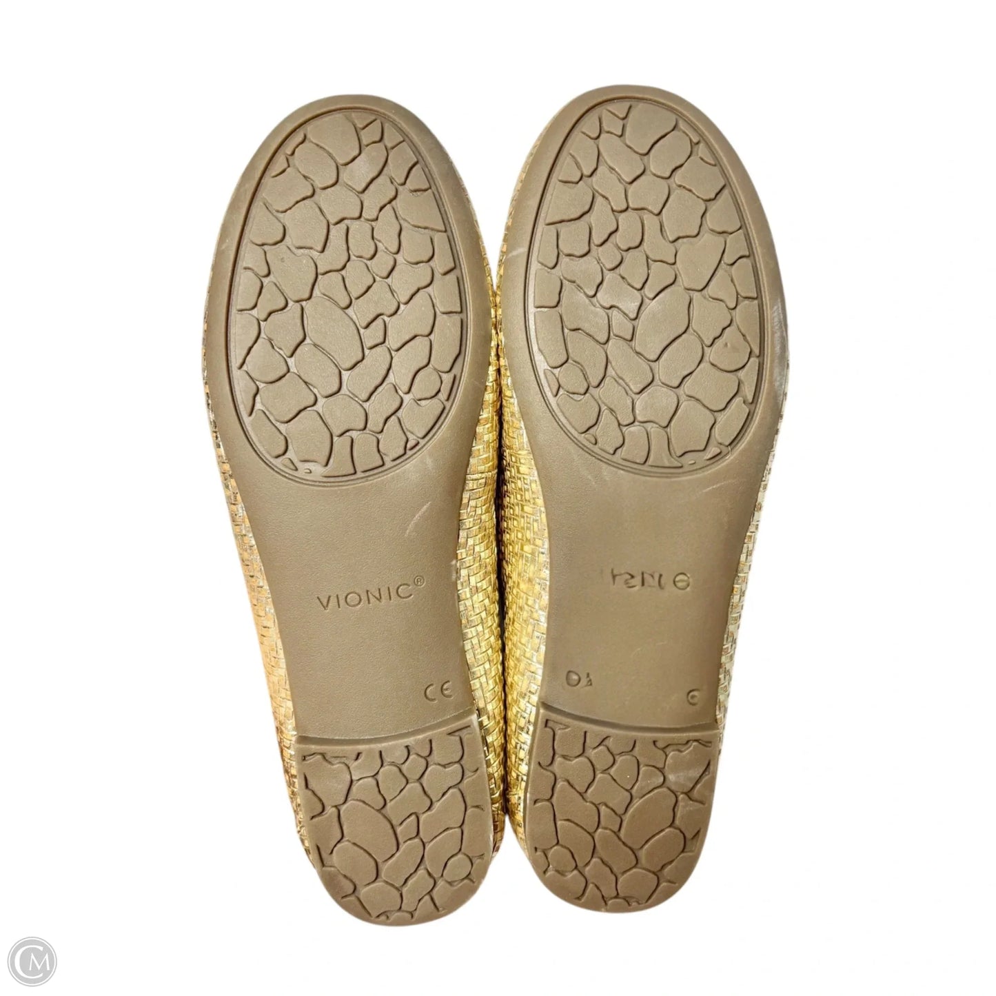 Shoes Flats By Vionic In Gold, Size: 9.5