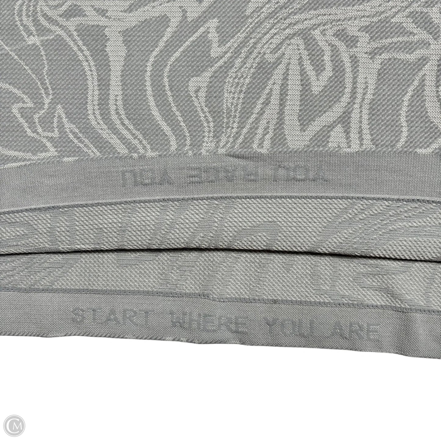 Athletic Top Short Sleeve By Lululemon In Grey, Size: M