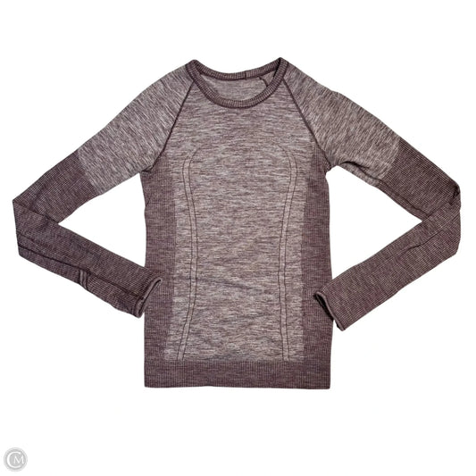 Athletic Top Long Sleeve Crewneck By Lululemon In Purple, Size: S