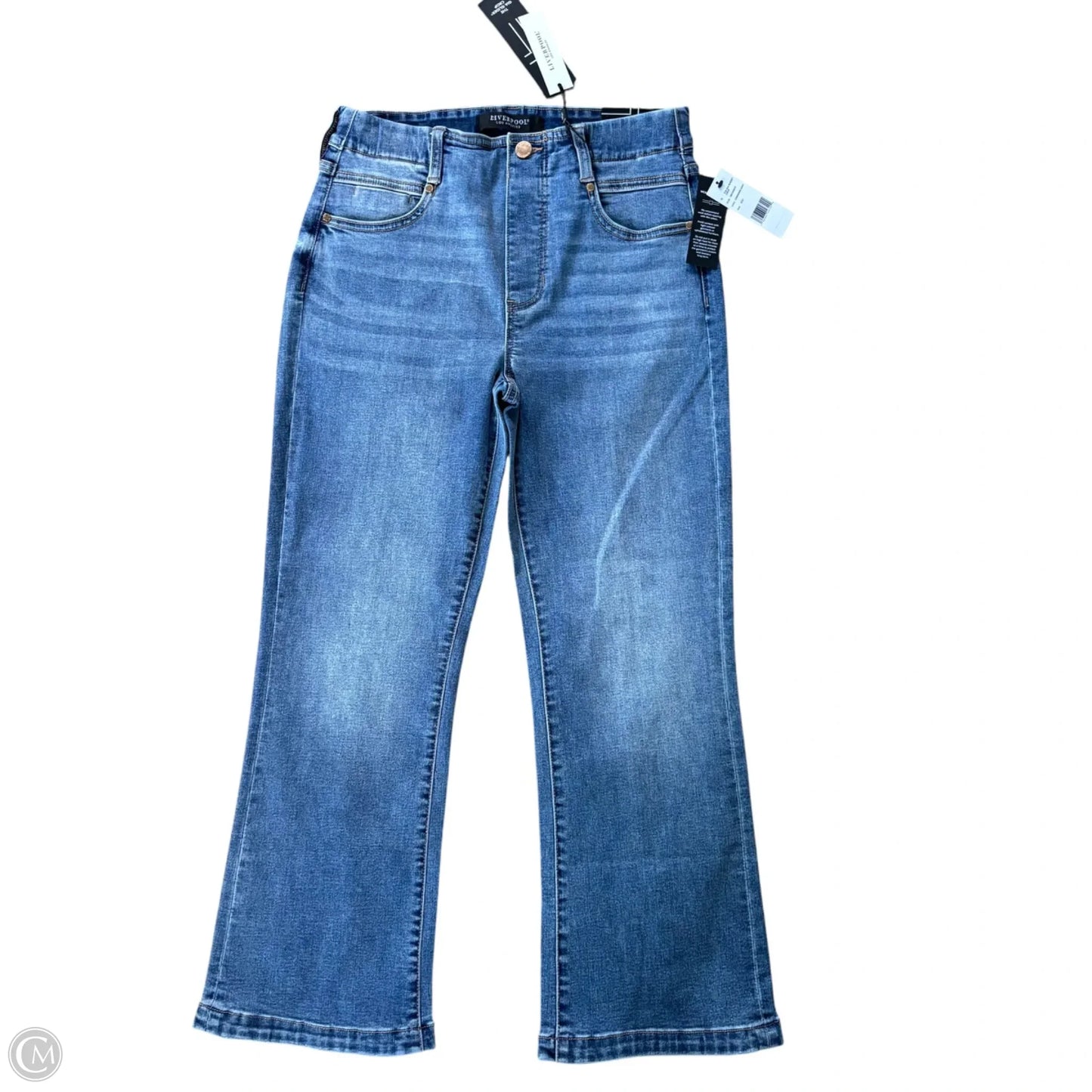 Jeans Boot Cut By Liverpool In Blue Denim, Size: 4