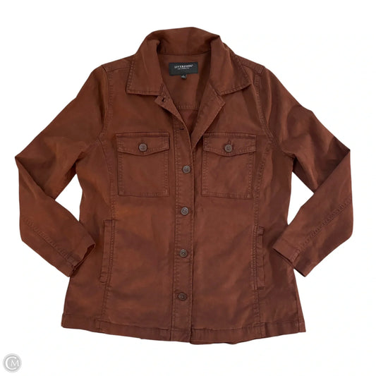 Jacket Shirt By Liverpool In Brown Denim, Size: S