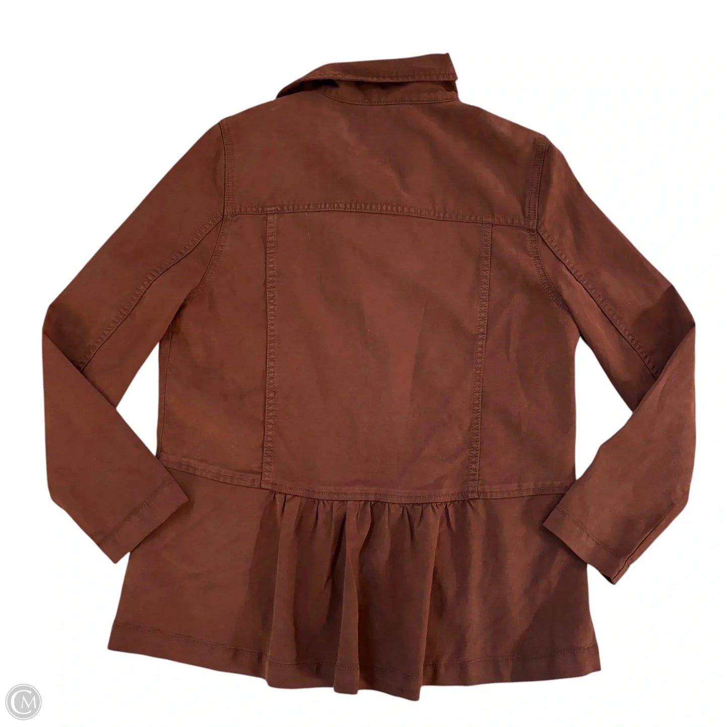 Jacket Shirt By Liverpool In Brown Denim, Size: S