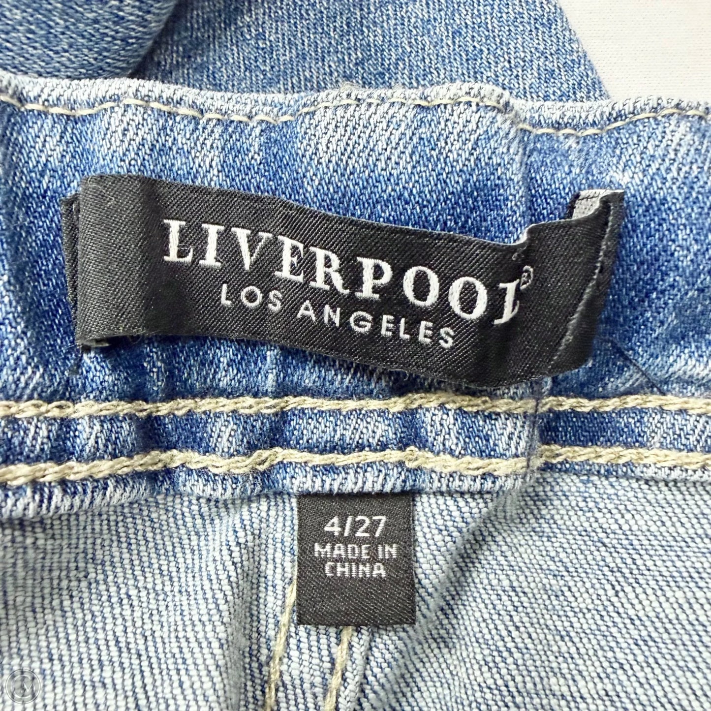 Jeans Cropped By Liverpool In Blue Denim, Size: 4
