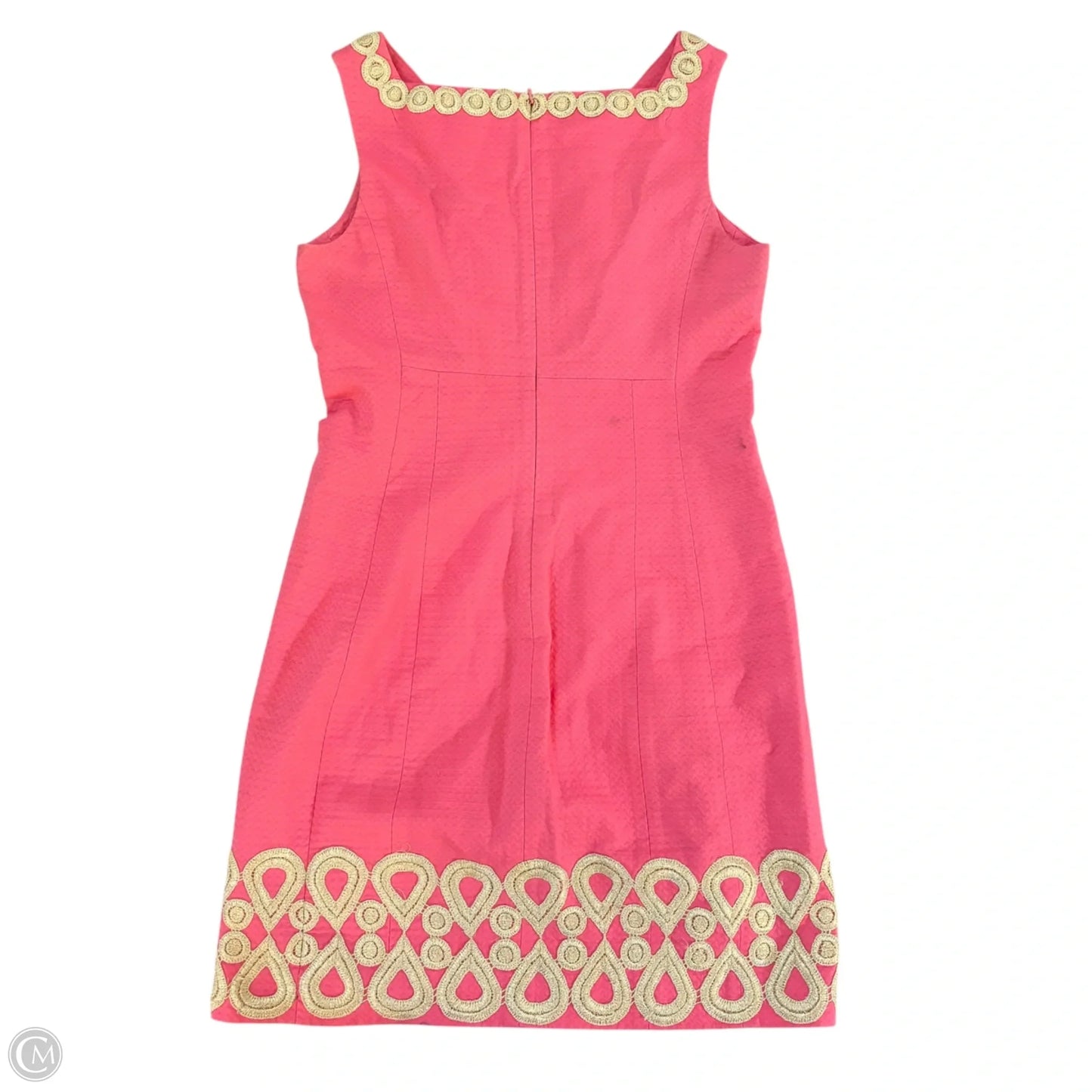 Dress Designer By Lilly Pulitzer In Gold & Pink, Size: Xs