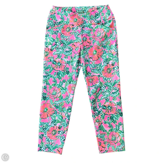Pants Designer By Lilly Pulitzer In Green & Pink, Size: S