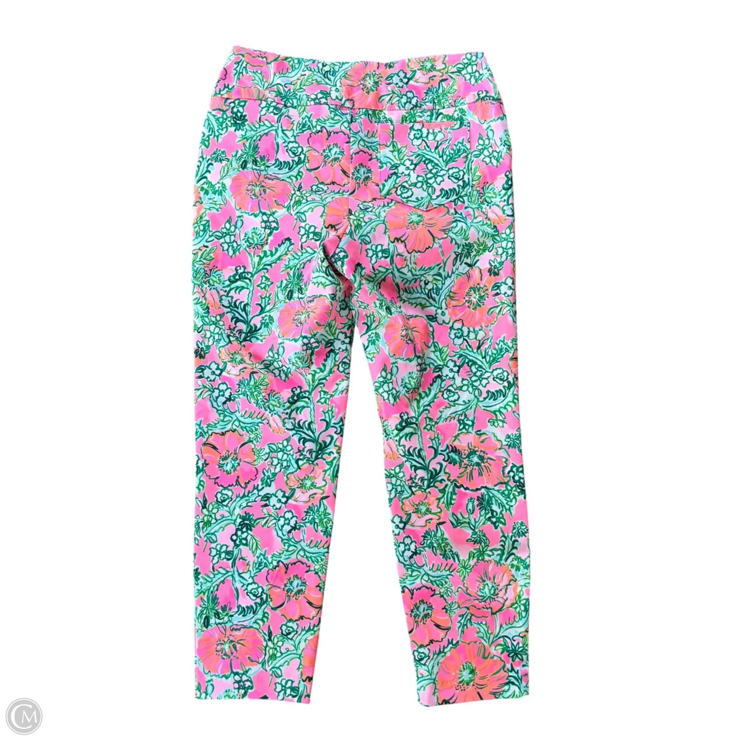 Pants Designer By Lilly Pulitzer In Green & Pink, Size: S