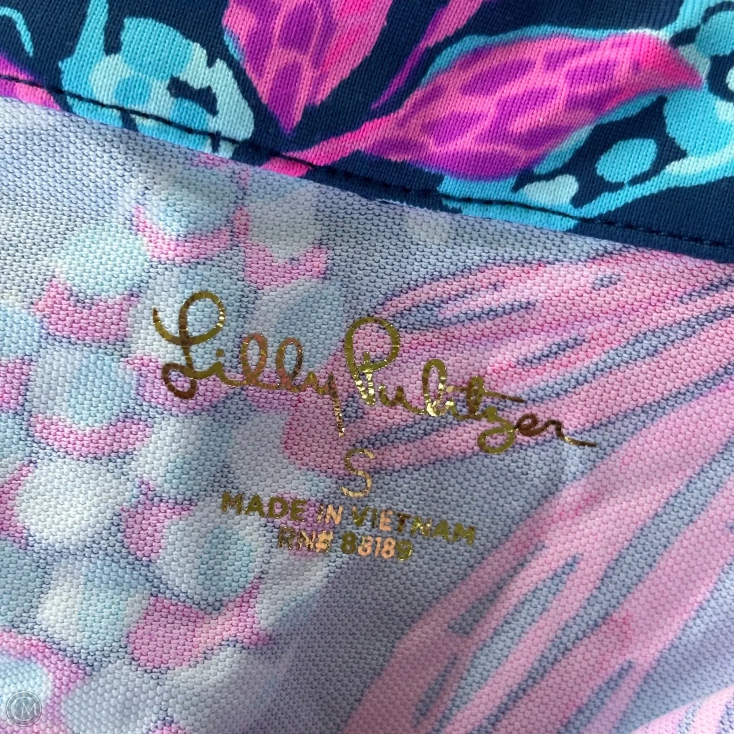 Top Long Sleeve Designer By Lilly Pulitzer In Blue & Purple, Size: S