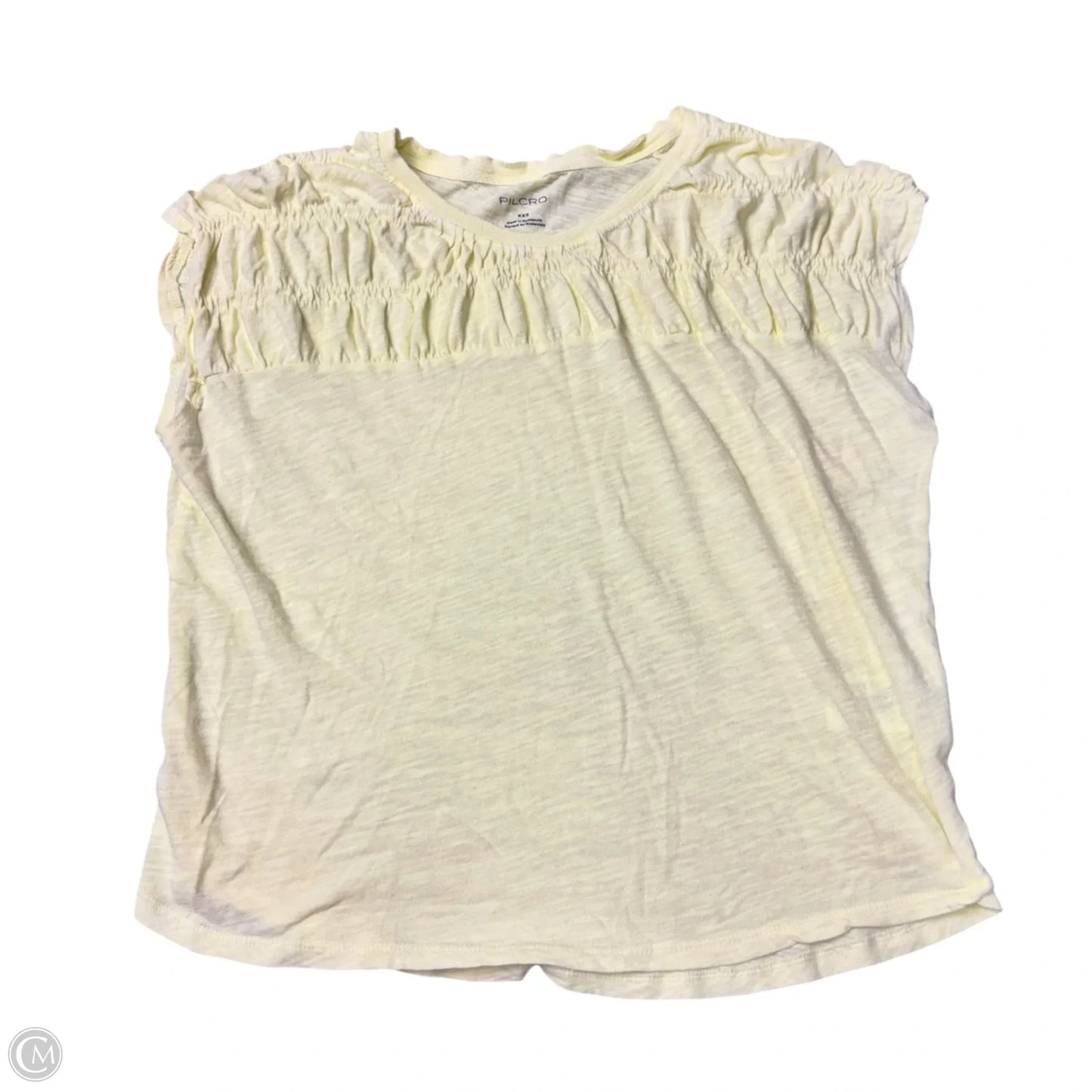 Top Short Sleeve By Pilcro In Yellow, Size: Xxs