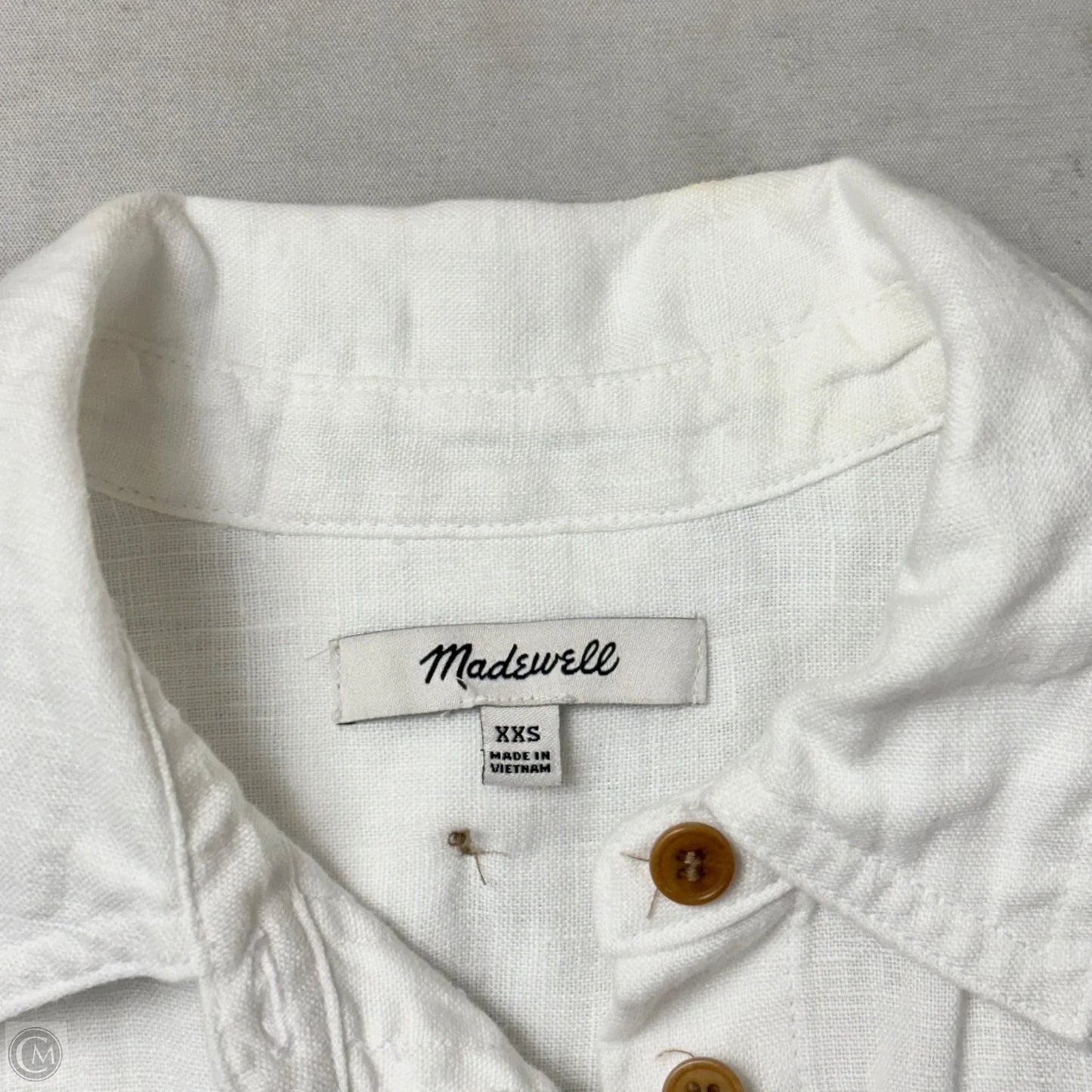 Blouse Short Sleeve By Madewell In White, Size: Xxs