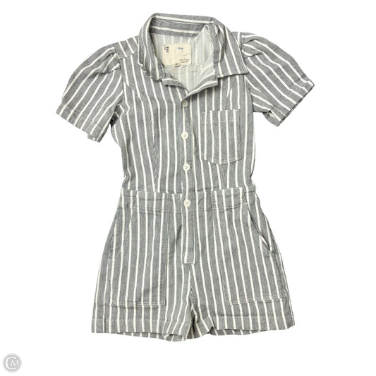 Romper By Pilcro In Grey & White, Size: Sp