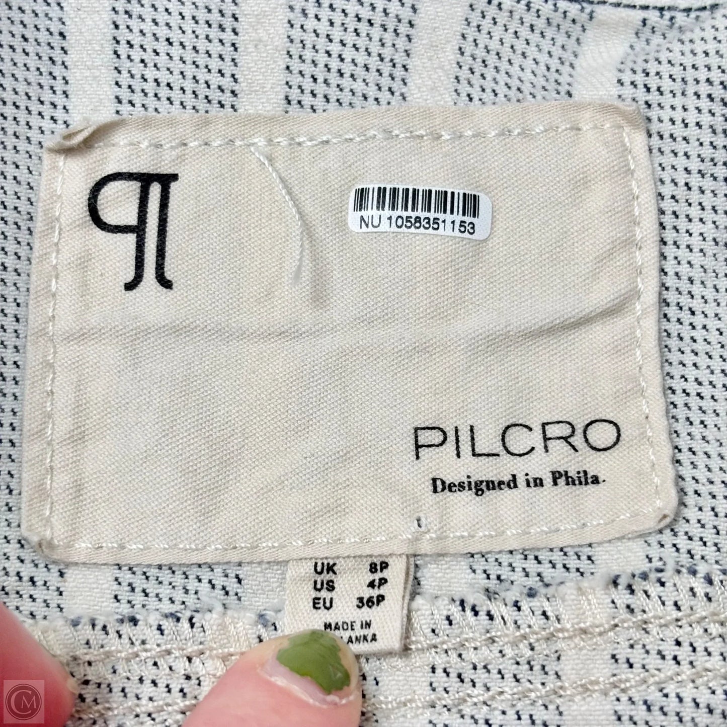 Romper By Pilcro In Grey & White, Size: Sp
