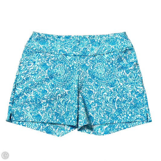 Shorts Designer By Lilly Pulitzer In Blue & White, Size: L