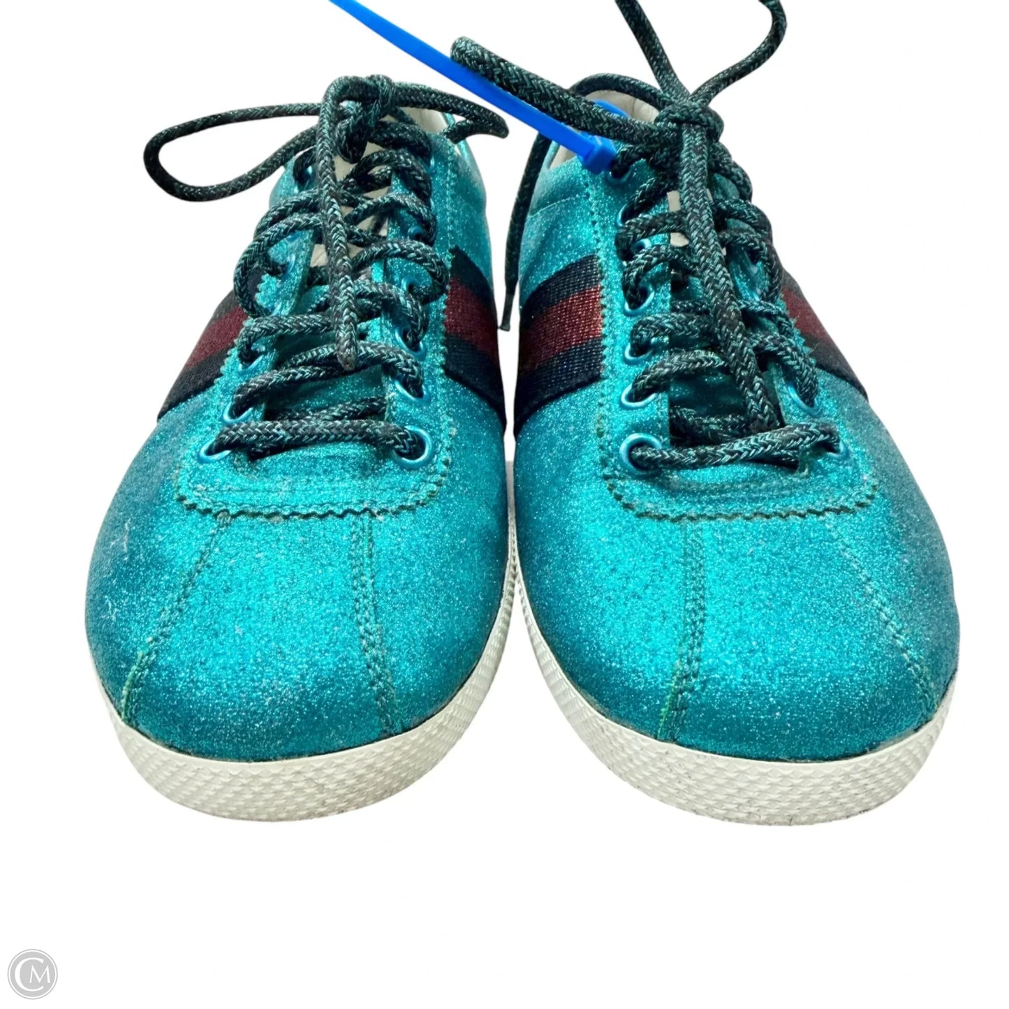 Shoes Luxury Designer By Gucci In Blue, Size: 9