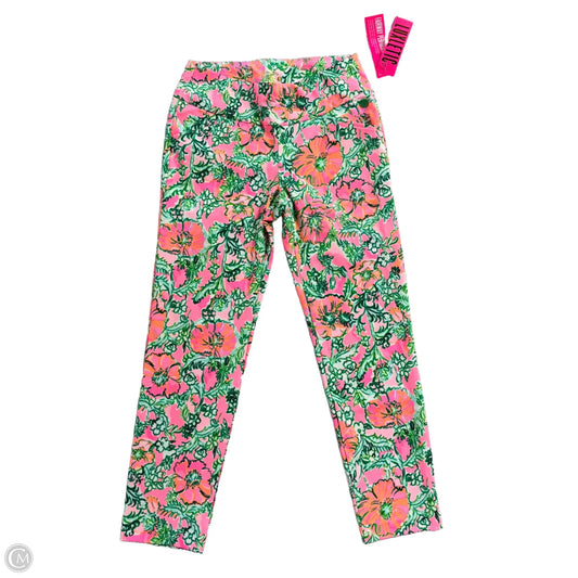 Pants Designer By Lilly Pulitzer In Green & Pink, Size: S