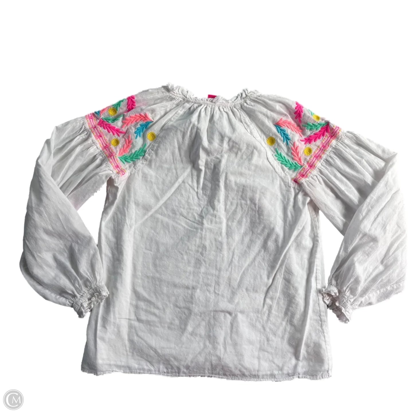 Top Long Sleeve Designer By Lilly Pulitzer In White, Size: S