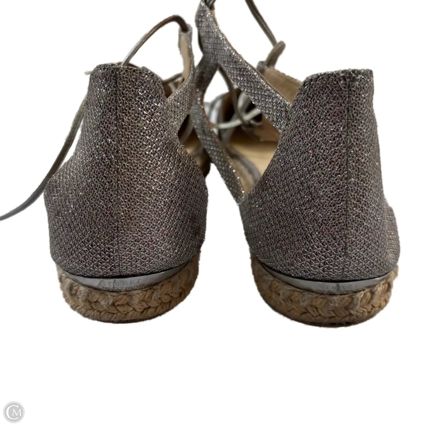 Sandals Designer By Stuart Weitzman In Silver, Size: 9