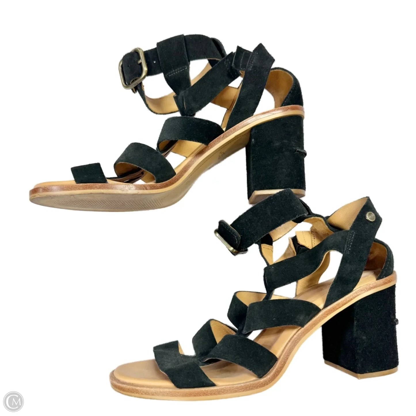 Sandals Designer By Ugg In Black, Size: 8.5