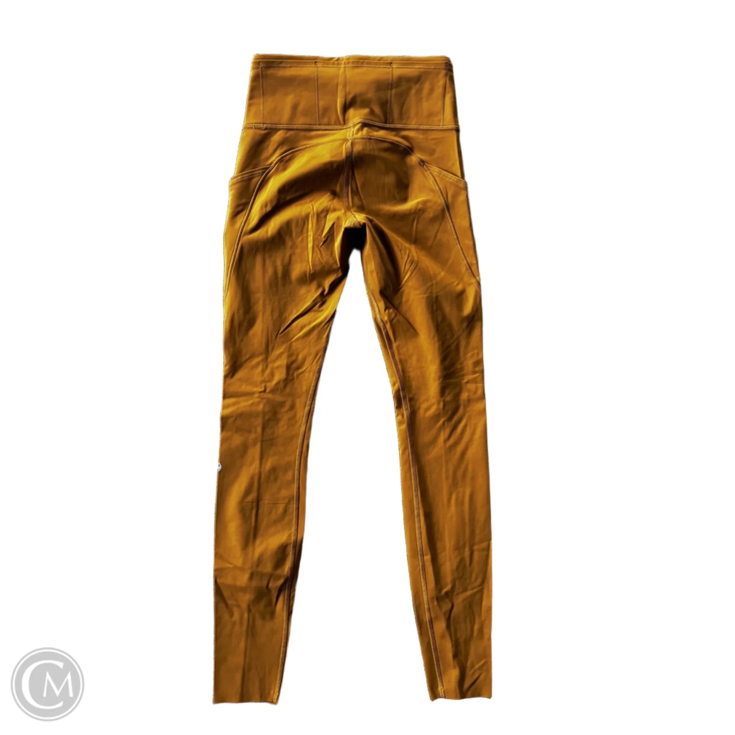 Athletic Leggings By Lululemon In Yellow, Size: 4