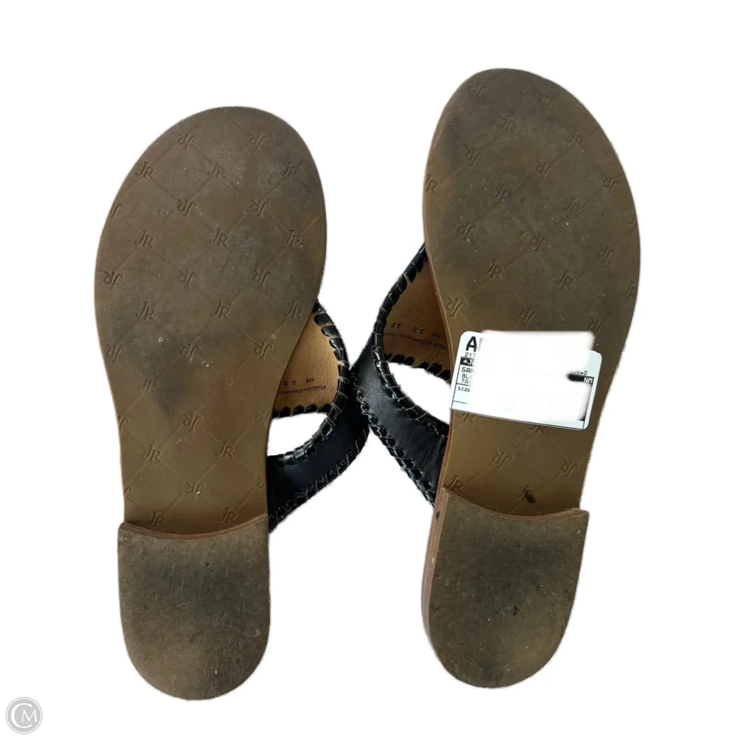 Sandals Flip Flops By Jack Rogers In Black & Tan, Size: 7