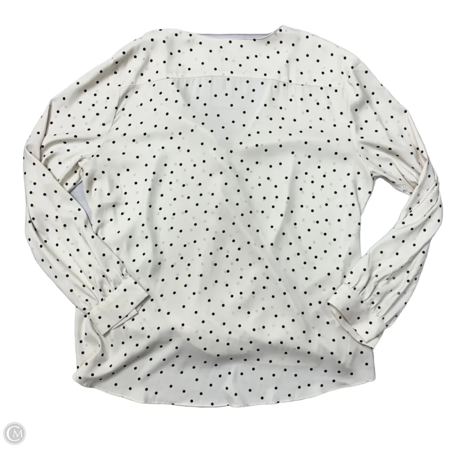 Blouse Long Sleeve By Ann Taylor In White, Size: Xl