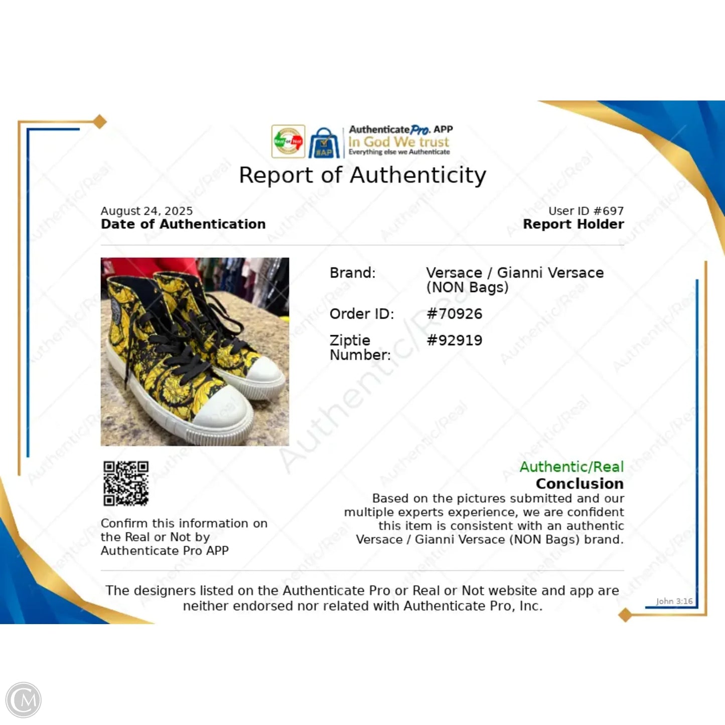 Shoes Luxury Designer By Versace In Black & Yellow, Size: 11.5