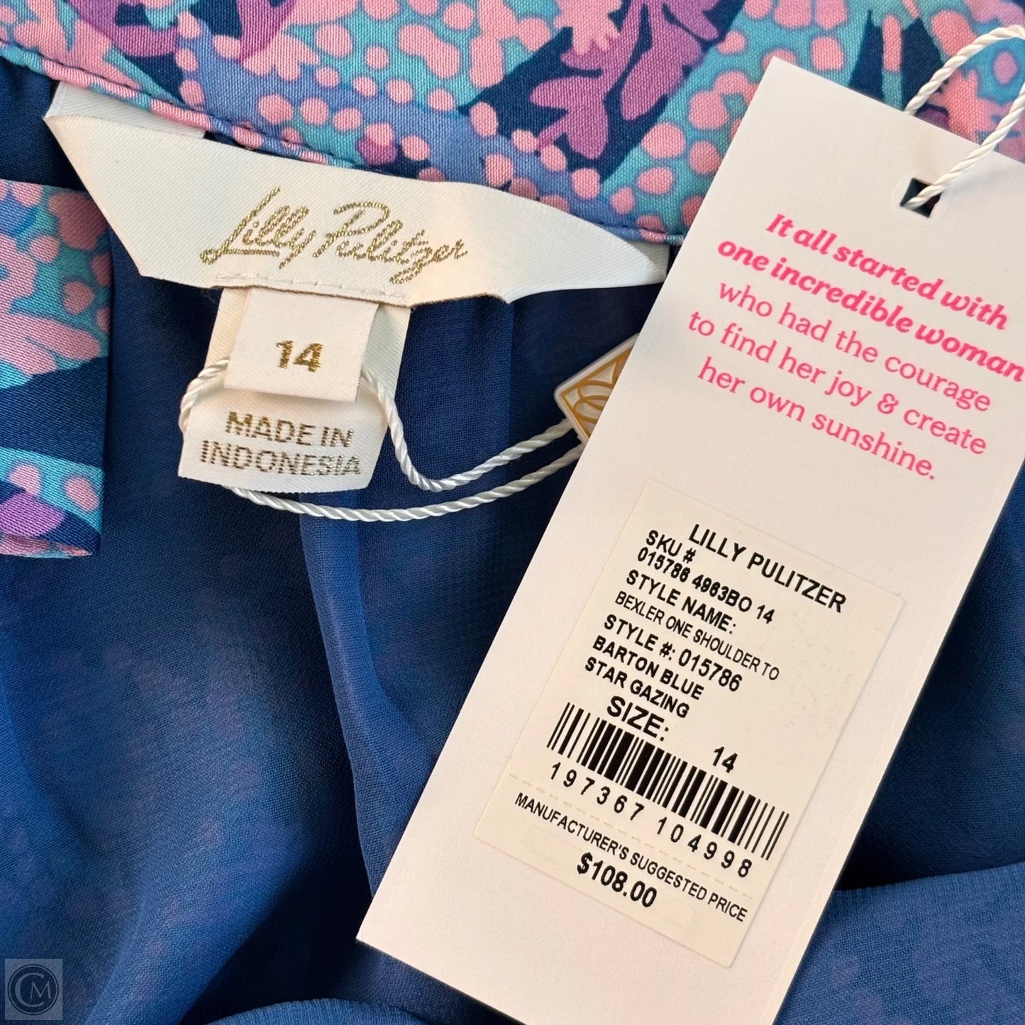 Top Sleeveless Designer By Lilly Pulitzer In Blue & Purple, Size: L