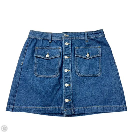 Skirt Mini & Short By Loft In Blue Denim, Size: 10