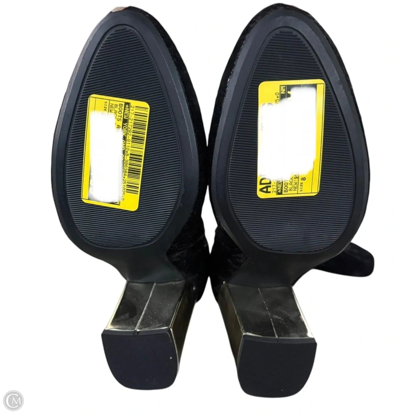 Boots Ankle Heels By New York And Co In Black & Gold, Size: 8