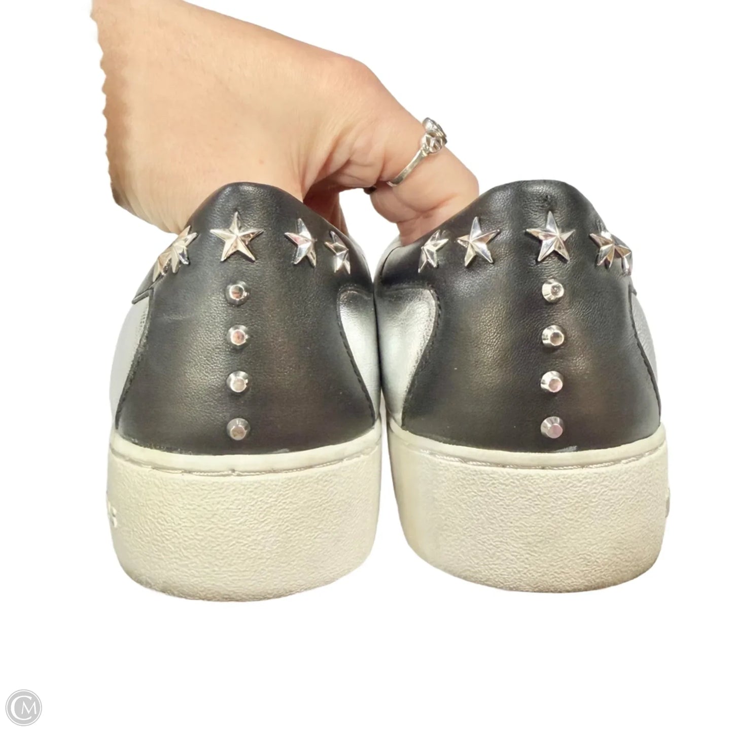 Shoes Sneakers By Michael By Michael Kors In Silver, Size: 9