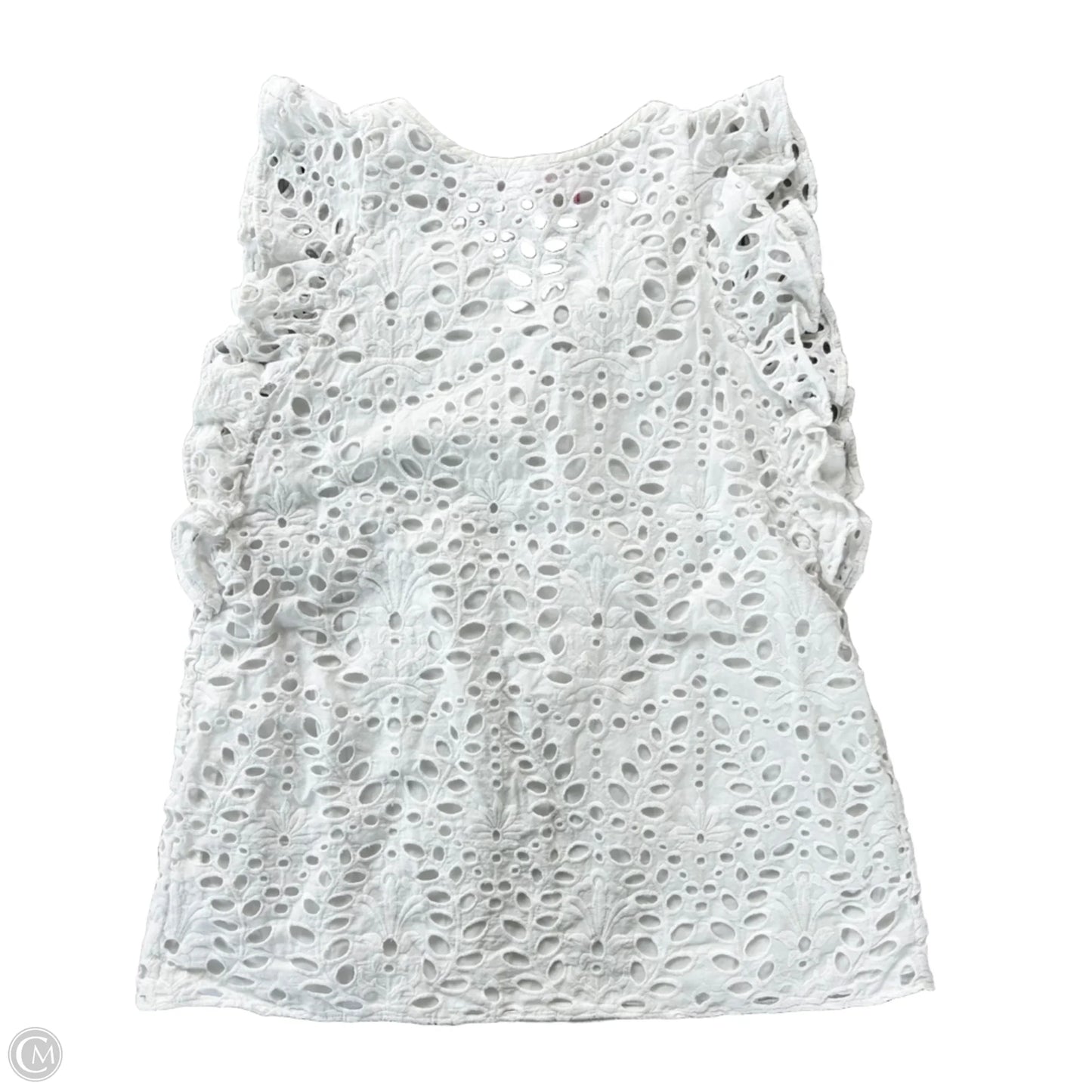 Top Short Sleeve Designer By Lilly Pulitzer In White, Size: S