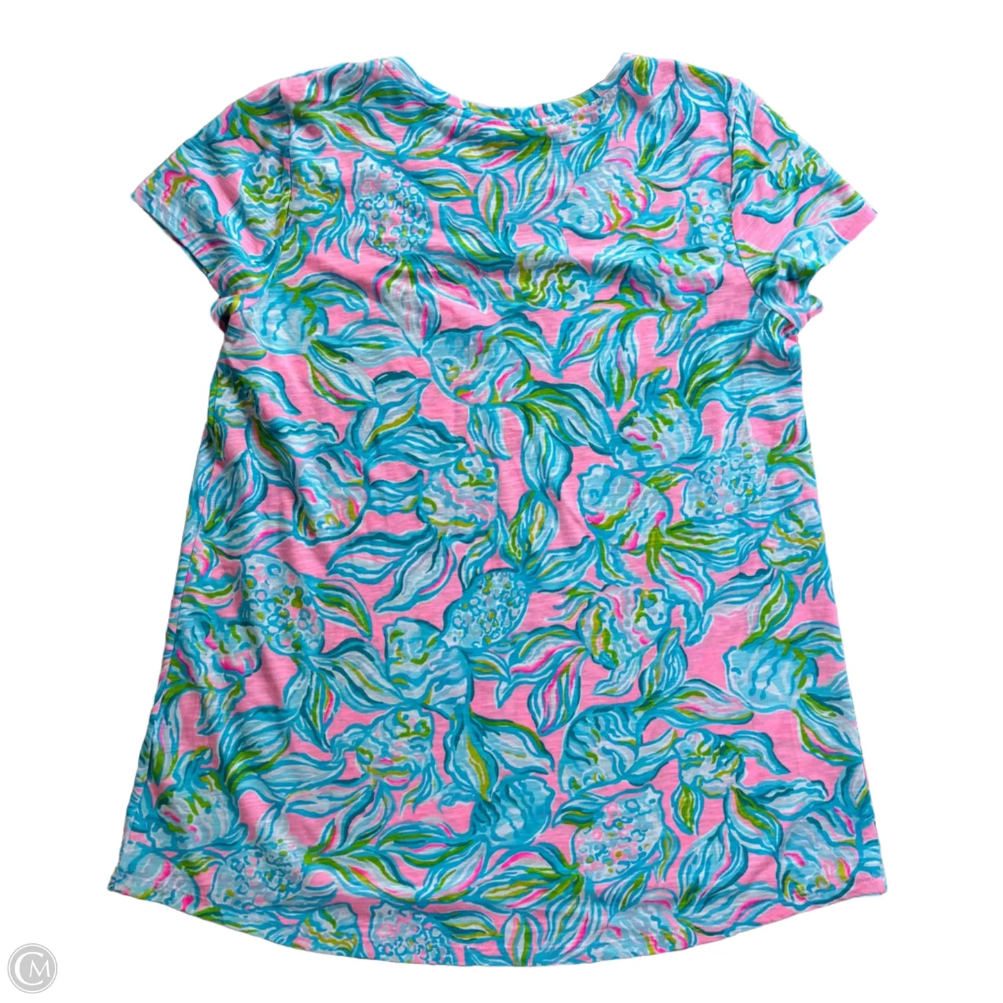Top Short Sleeve Designer By Lilly Pulitzer In Multi-colored, Size: M