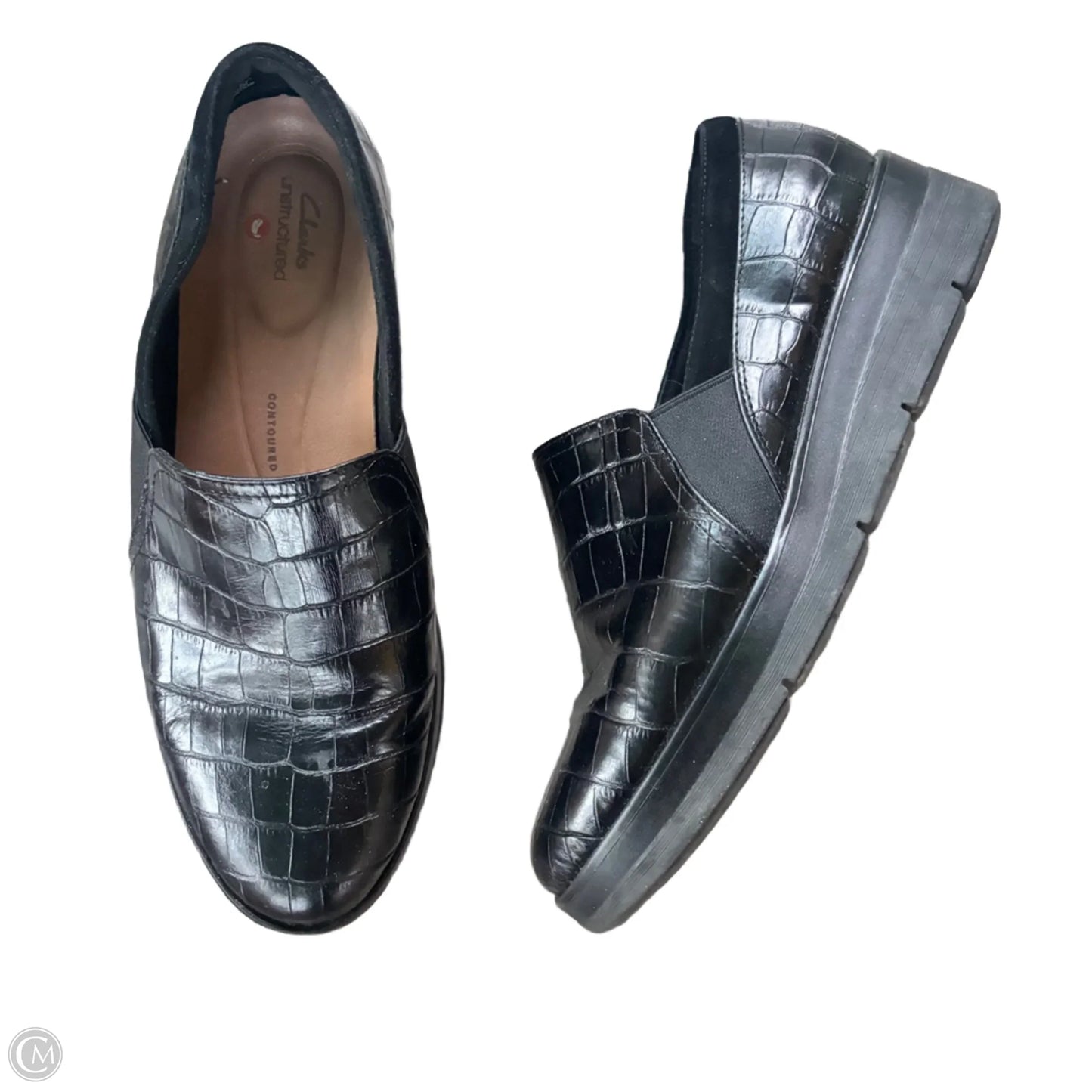 Shoes Flats By Clarks In Black, Size: 7.5