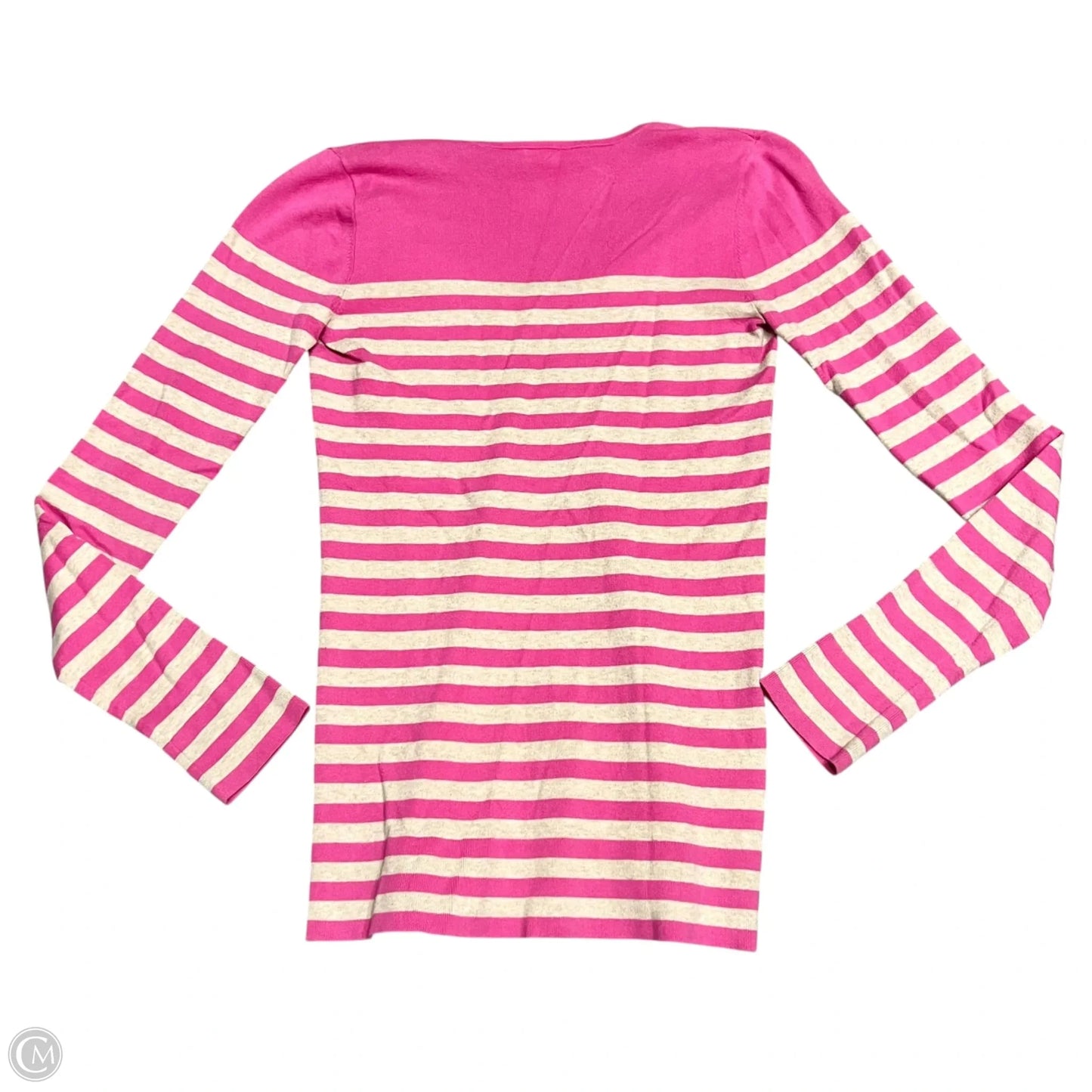 Top Long Sleeve Designer By Lilly Pulitzer In Pink & Tan, Size: M