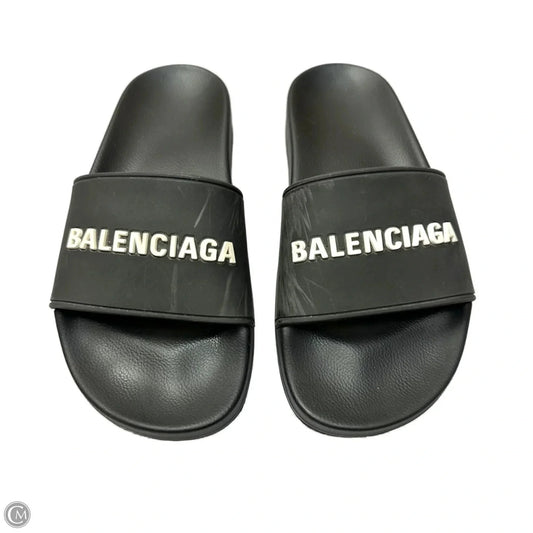 Sandals Luxury Designer By Balenciaga In Black, Size: 7