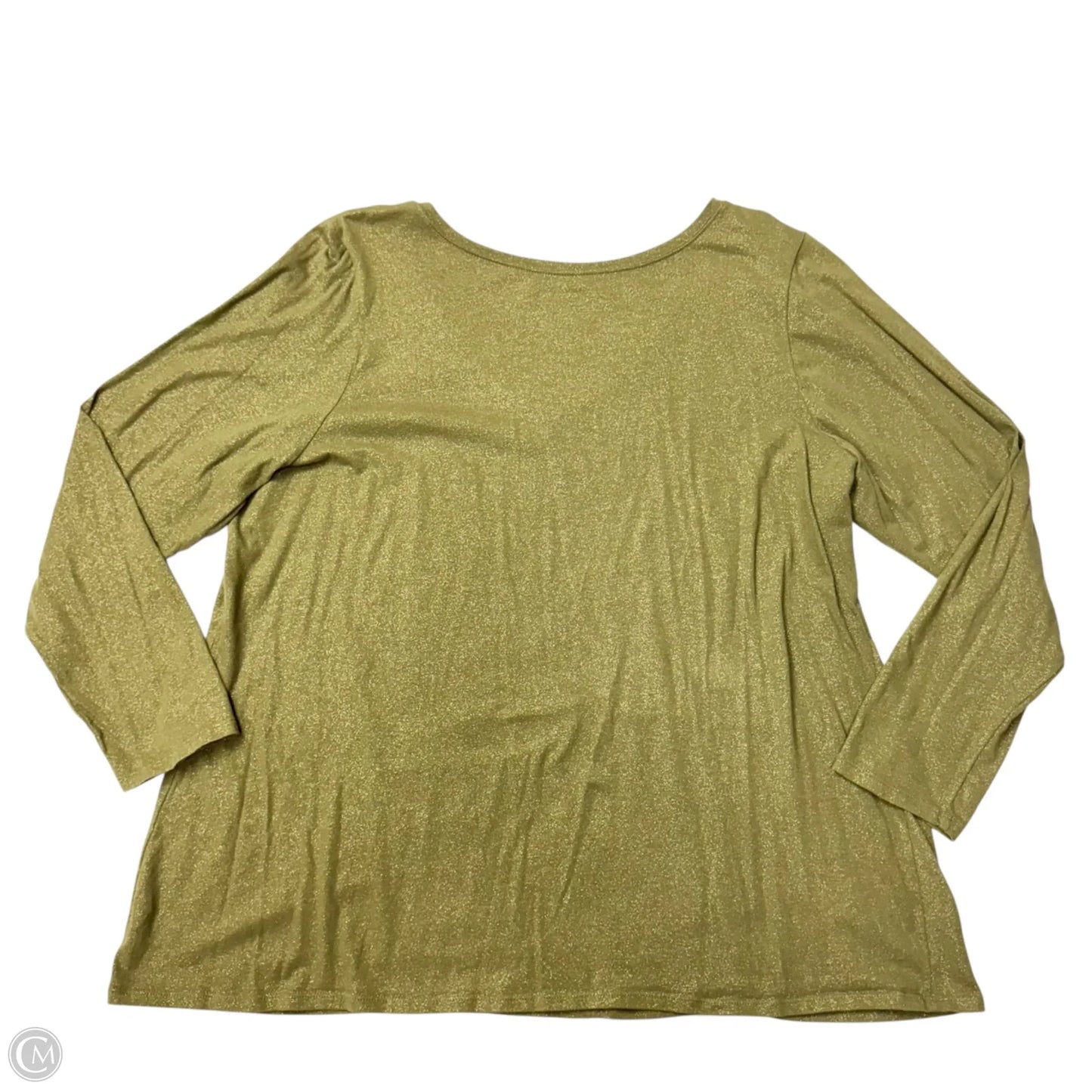 Top 3/4 Sleeve By Lane Bryant In Green, Size: 1x