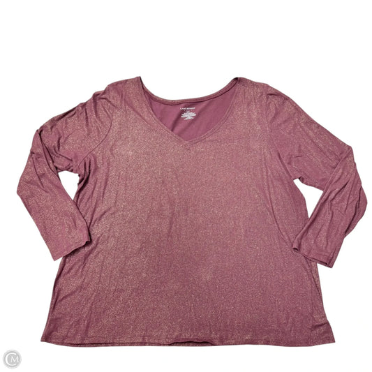 Top 3/4 Sleeve By Lane Bryant In Purple, Size: 1x
