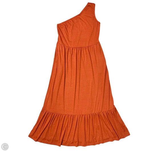 Dress Casual Midi By Zesica In Orange, Size: S