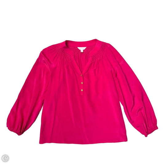 Top Long Sleeve Designer By Lilly Pulitzer In Pink, Size: S