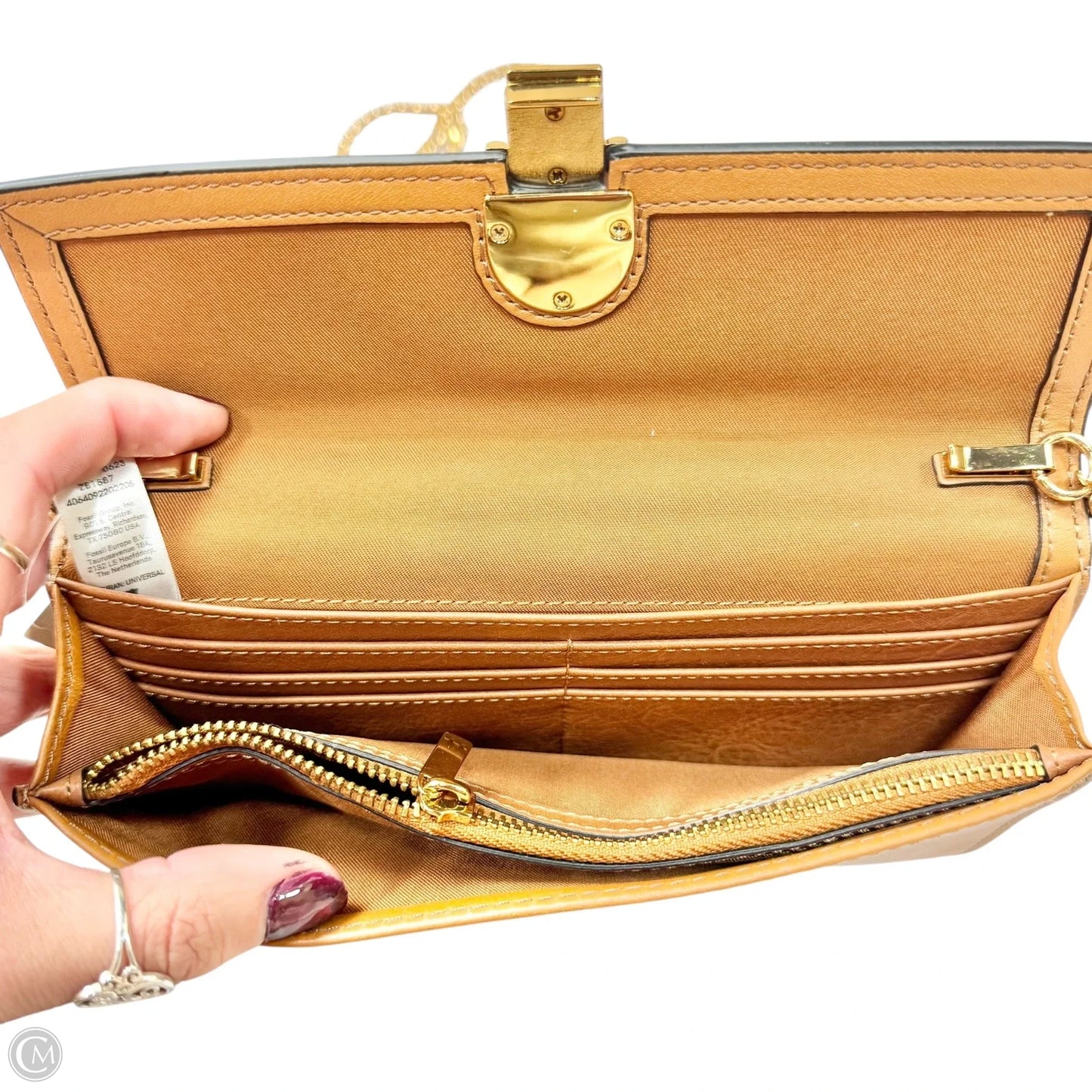 Crossbody Leather By Fossil, Size: Small