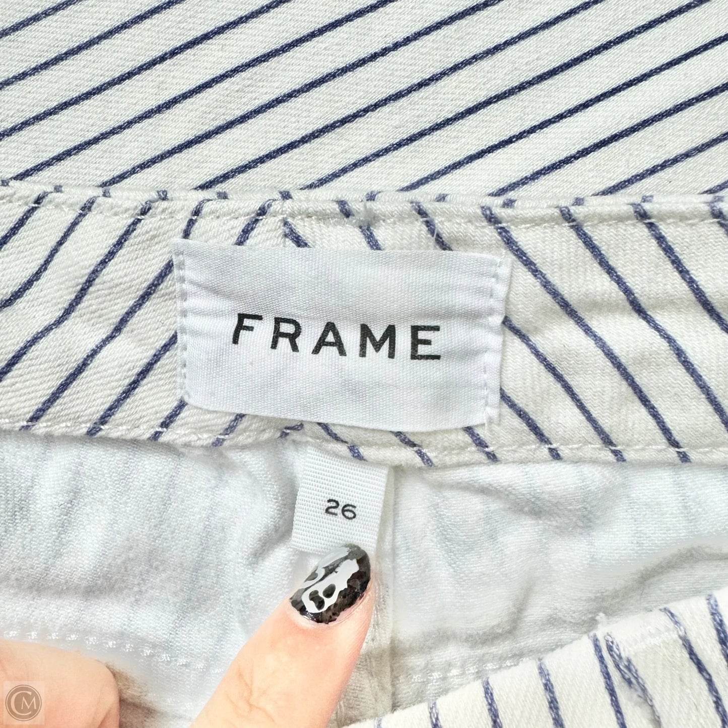 Jeans Boot Cut By Frame In Striped Pattern, Size: 2