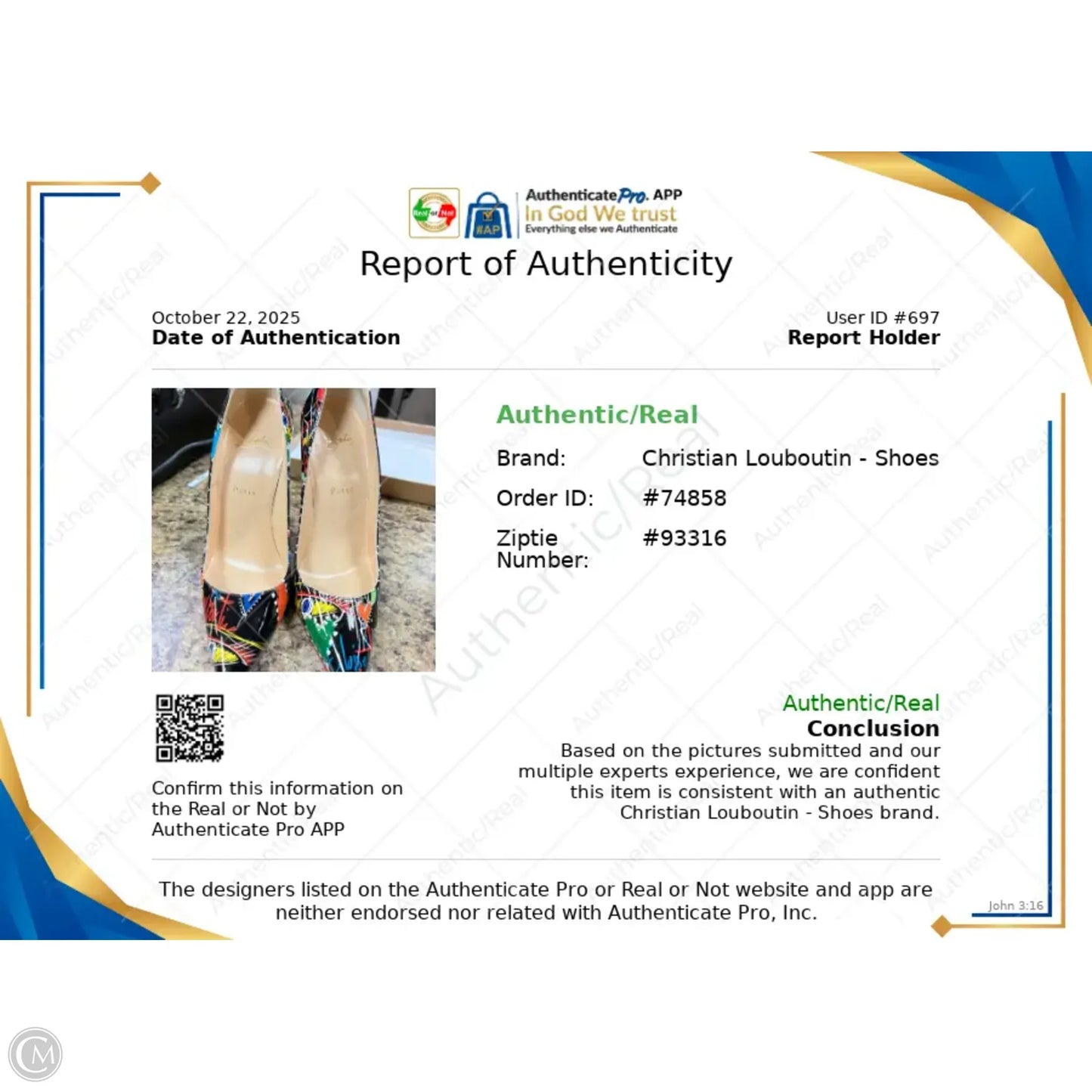 Shoes Luxury Designer By Christian Louboutin In Multi-colored, Size: 9