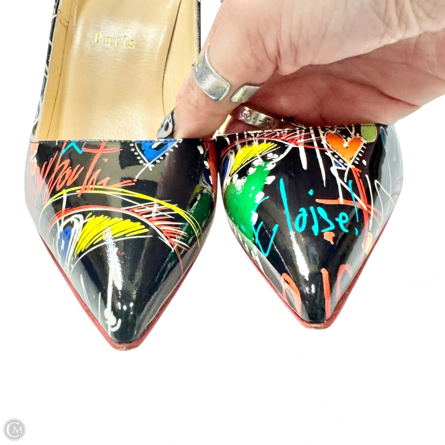 Shoes Luxury Designer By Christian Louboutin In Multi-colored, Size: 9